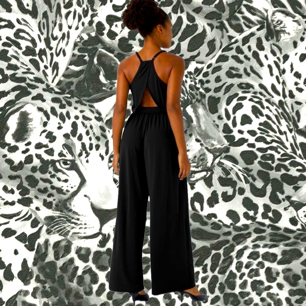 Halara Black Adustable Strap Backless Cut-Out Sid… - image 5